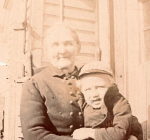Ann Campbell Frasier with grandson