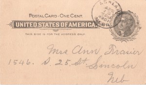 A penny postcard from 1901