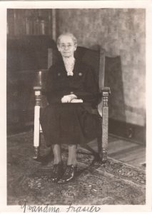 Ida Frasier, 1939. I wonder if this is the rocking chair that the Gilchrist children gave to Edward?