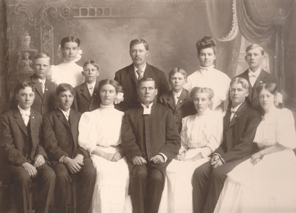 P.W. Pearson Confirmation, ca. 1903. P.W. is at center of back row.