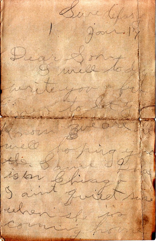 Letter from Christian to P.W., 1904