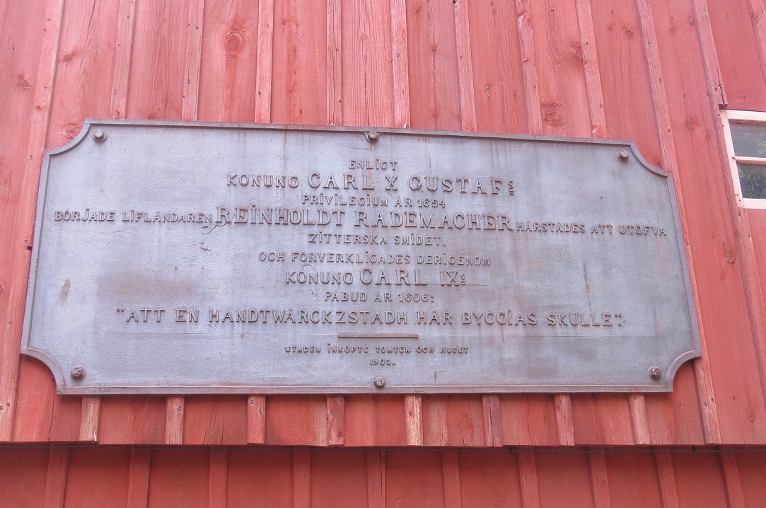 A plaque about Reinhold Rademacher's recognition by the King of Sweden
