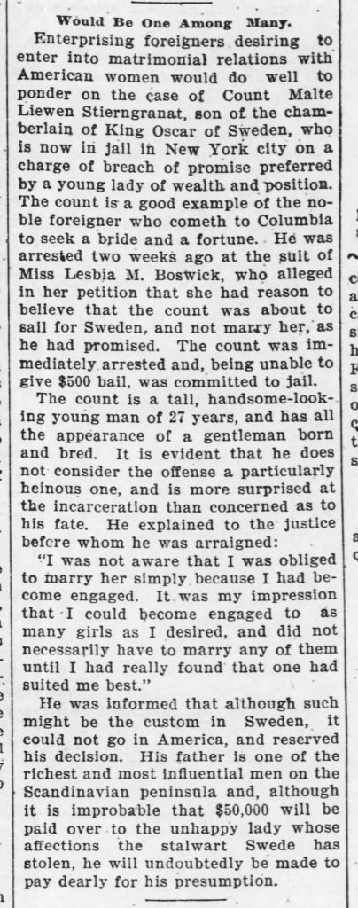 From the Kinsley (Kansas) Mercury, June 21, 1899