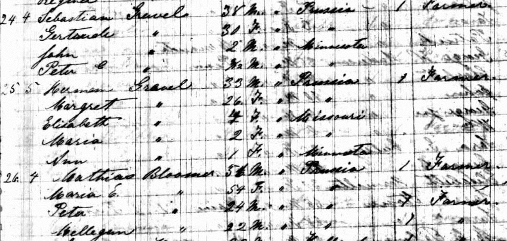 Record from 1857 census