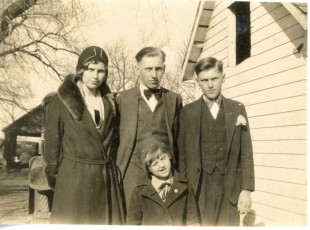 Frasier siblings, circa 1930. Clockwise from top: Ed, Marvin, Vivian and Thelma.