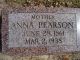 Headstone Anna Pearson