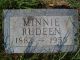 Headstone Minnie Rudeen