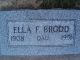 Headstone Ella F Brodd